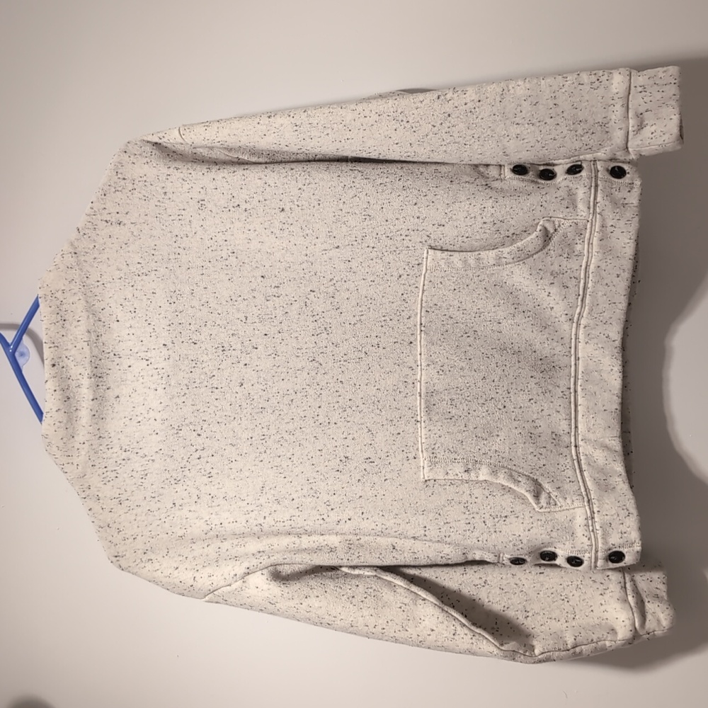 Madewell Donegal Mockneck Side-Button Sweatshirt Size Small
